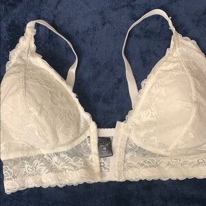 Elegant White Lace Bralette
